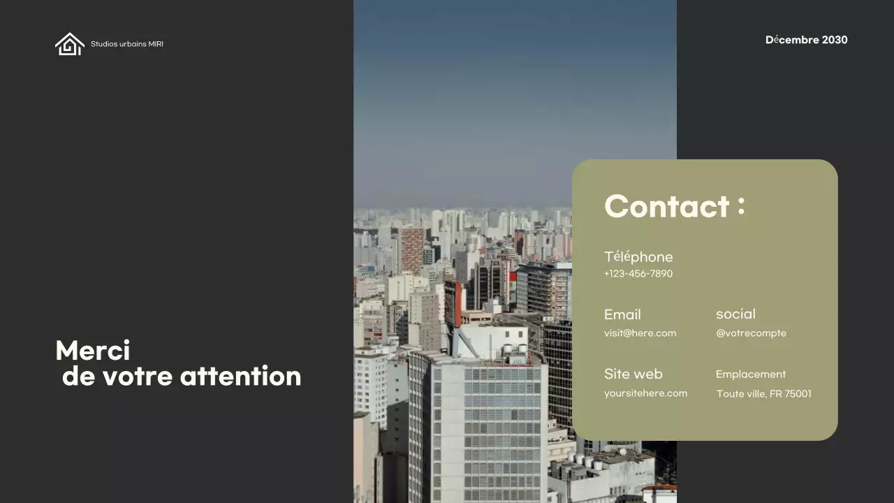 Portefeuille d'architecture minimaliste verte