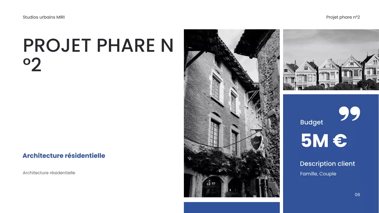 Portefeuille d'architecture moderne noire