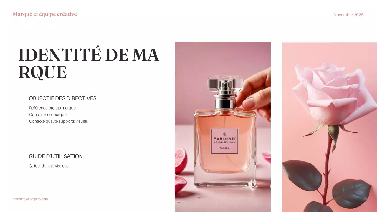 Document d'orientation de la marque Pink Minimal