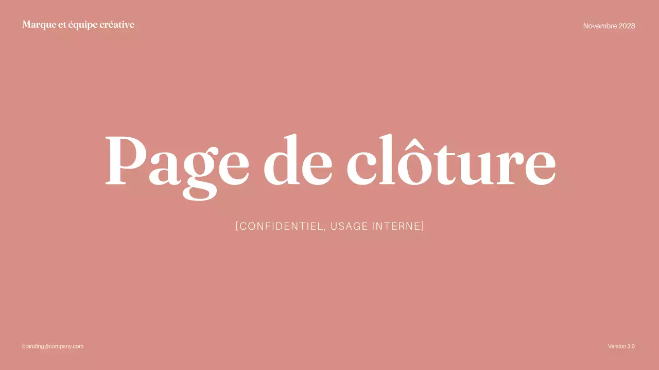 Document d'orientation de la marque Pink Minimal