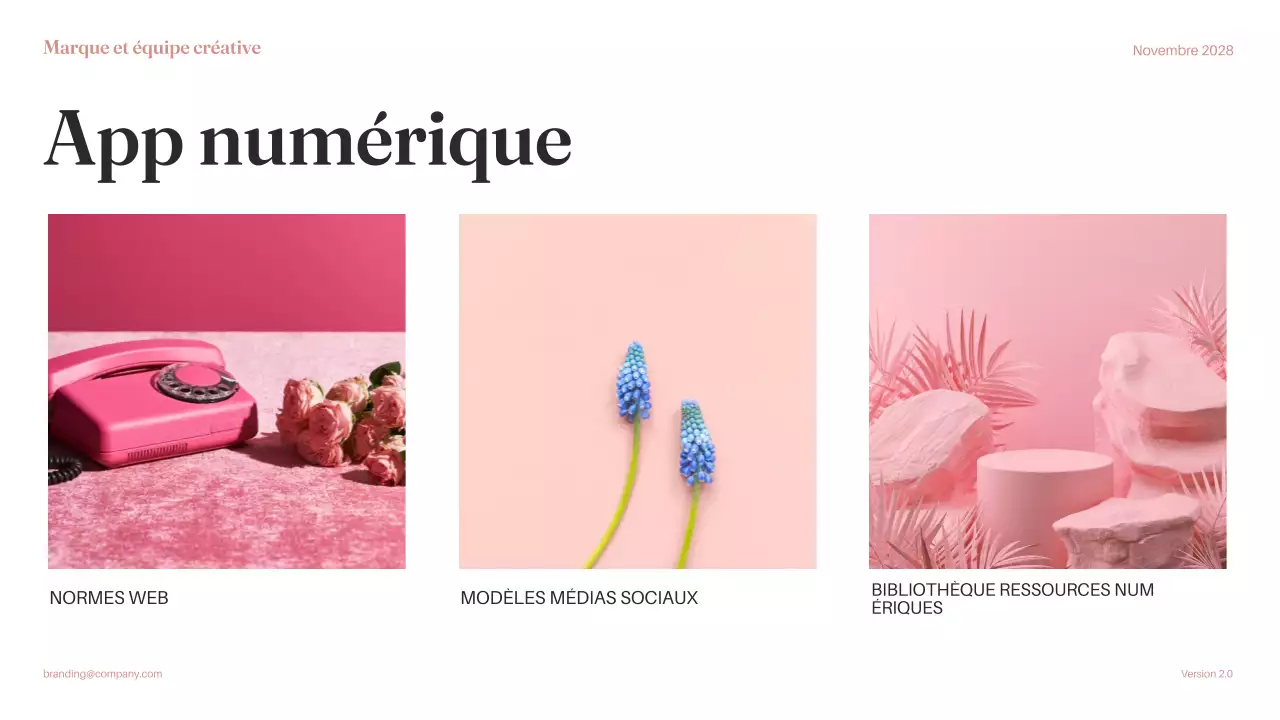 Document d'orientation de la marque Pink Minimal