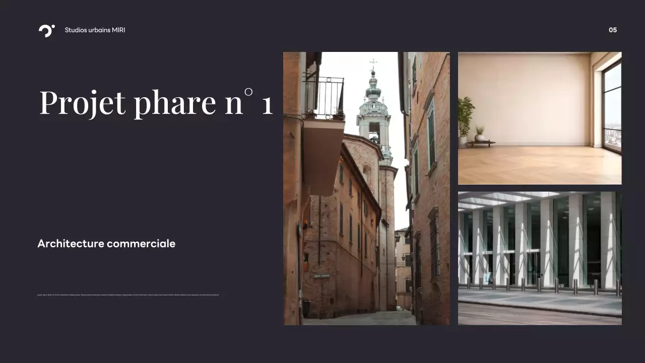 Portefeuille d'architecture moderne noire