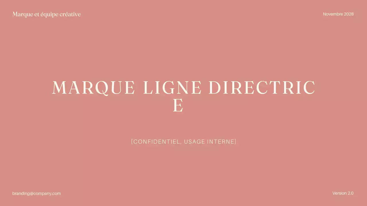 Document d'orientation de la marque Pink Minimal