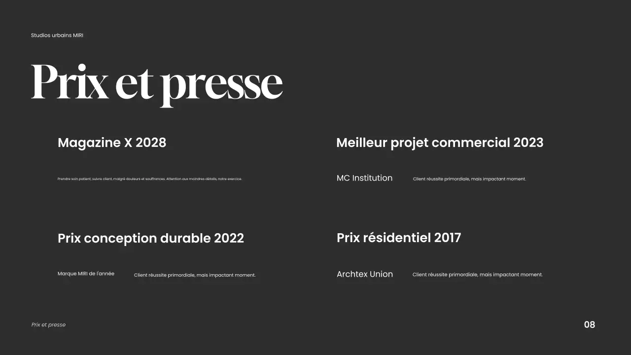 Portefeuille d'architecture moderne bleue