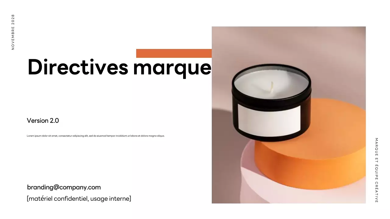 Guide de l'image de marque moderne d'Orange