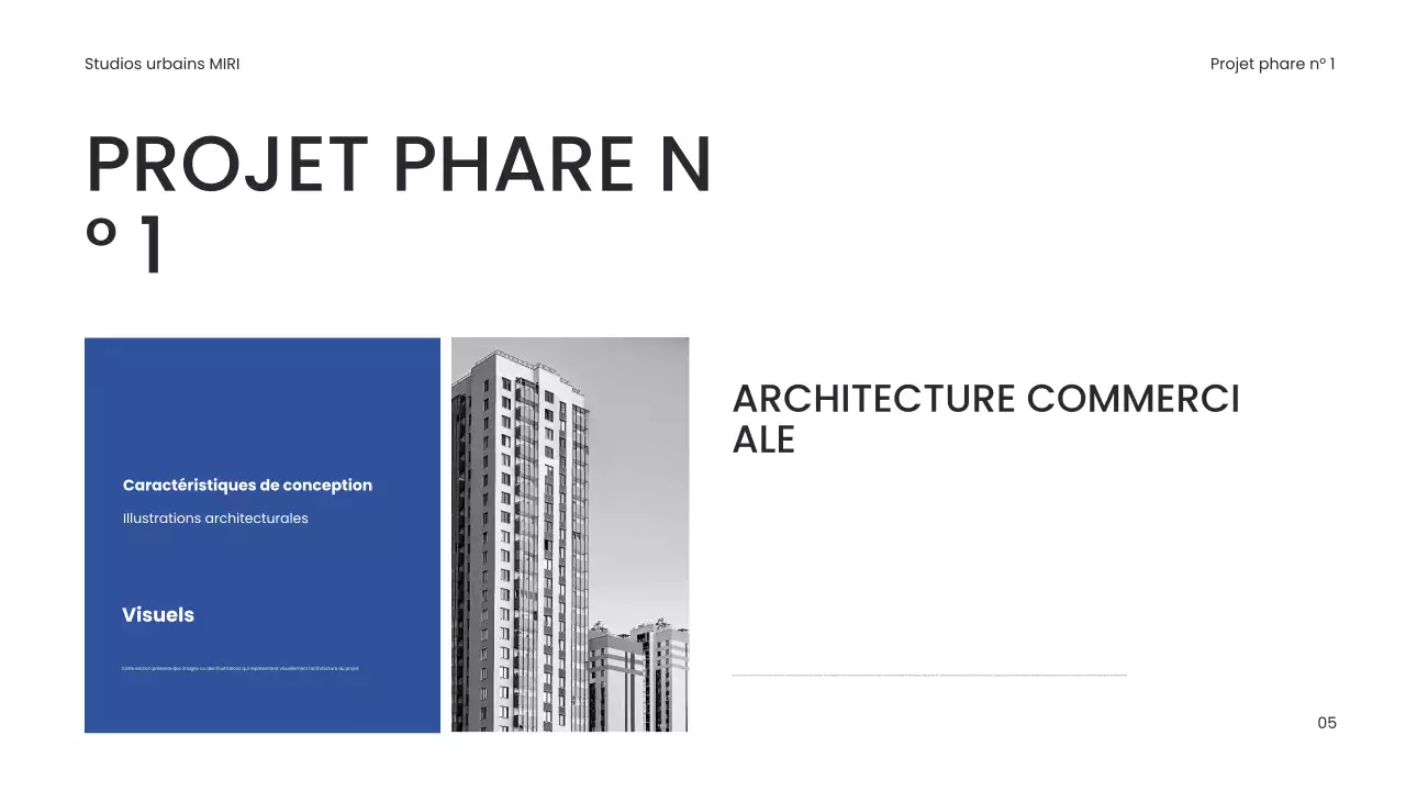 Portefeuille d'architecture moderne noire