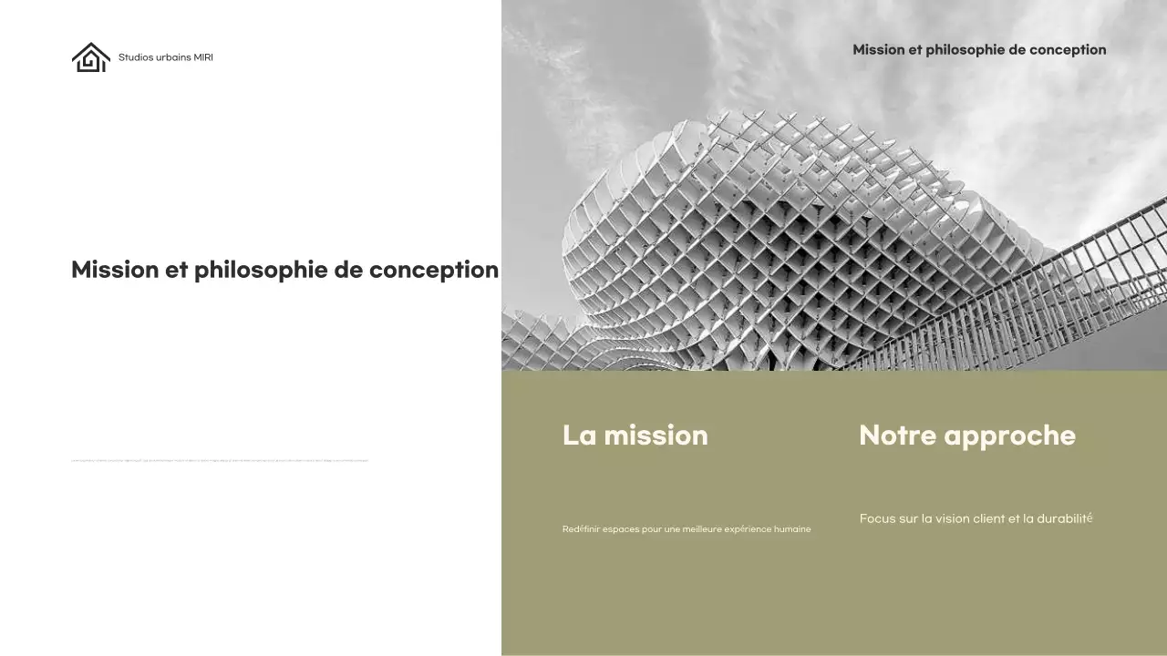 Portefeuille d'architecture minimaliste verte