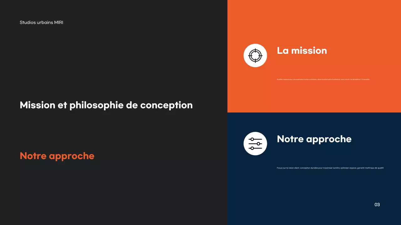 Portefeuille d'architecture moderne d'Orange