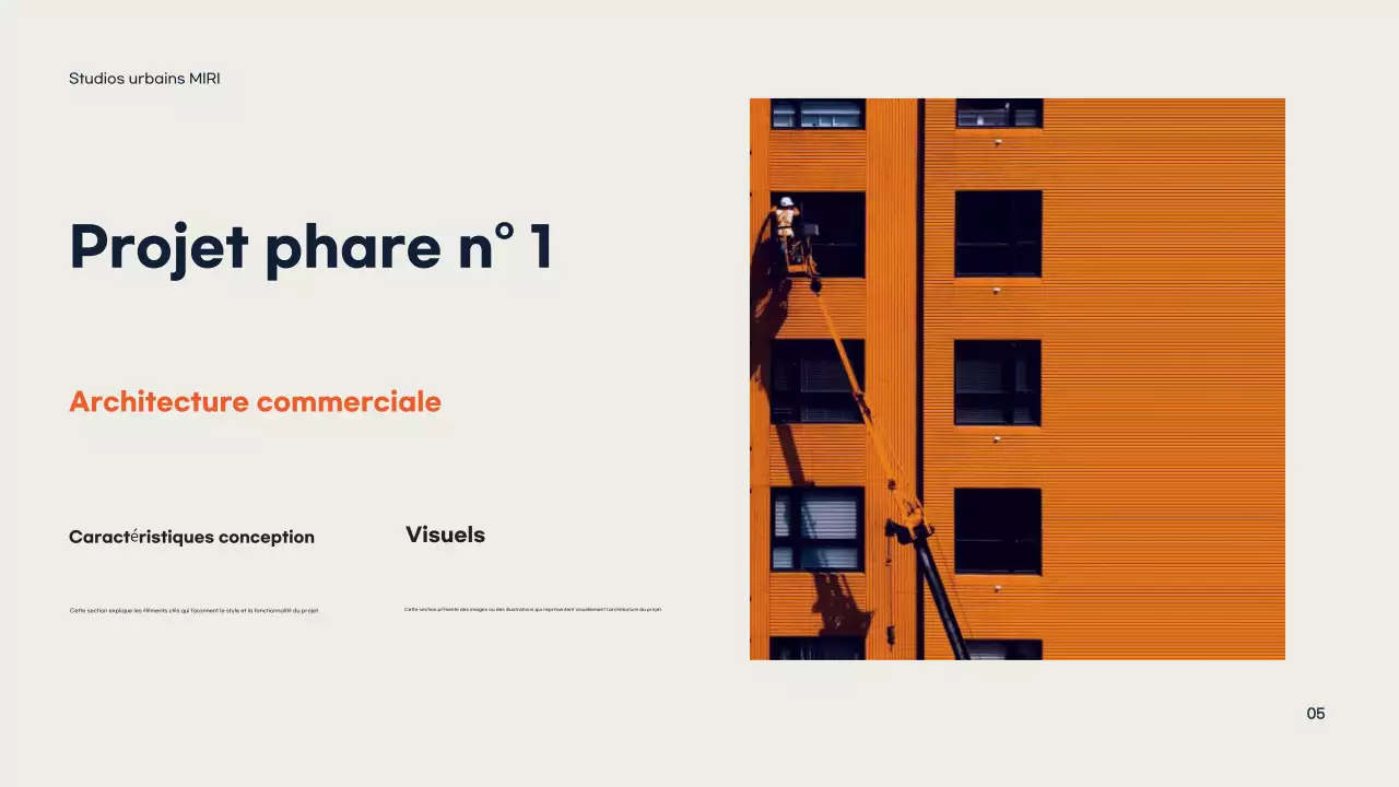 Portefeuille d'architecture moderne d'Orange