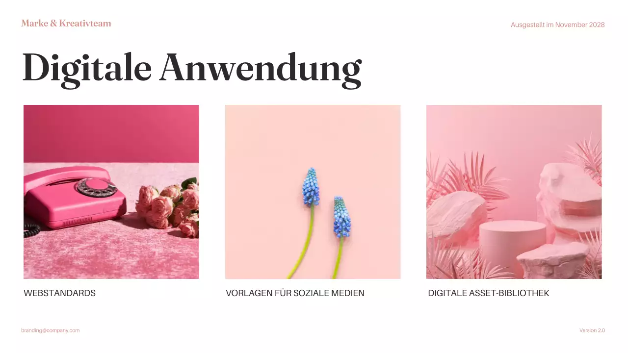 Pink Minimal Brand Guideline Dokument