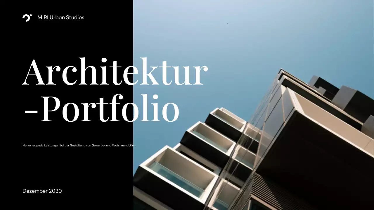 Schwarzes Portfolio moderner Architektur