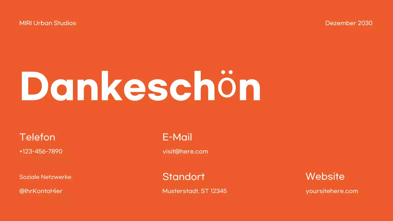 Orange Modernes Architektur-Portfolio