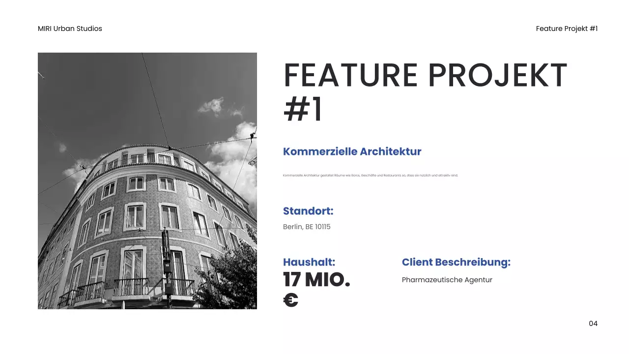 Schwarzes Portfolio moderner Architektur