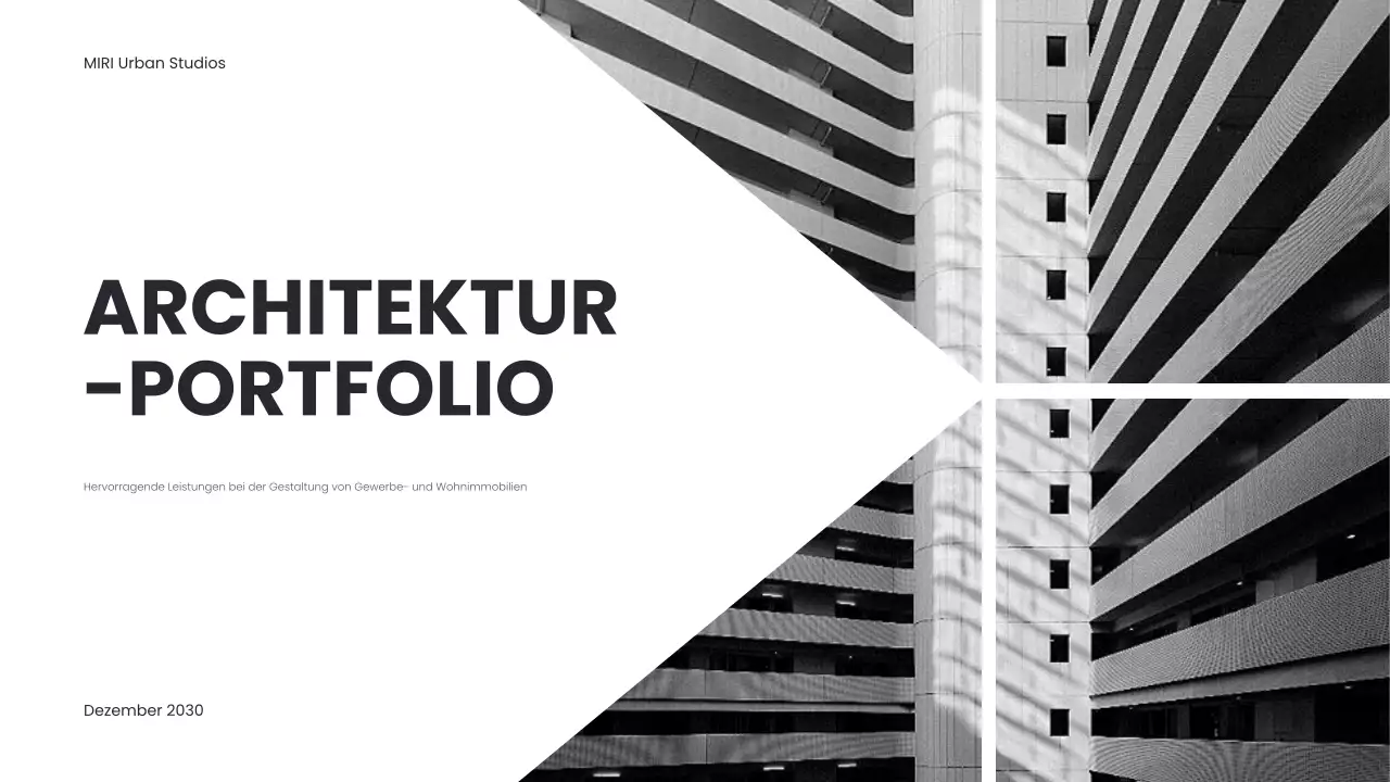 Schwarzes Portfolio moderner Architektur