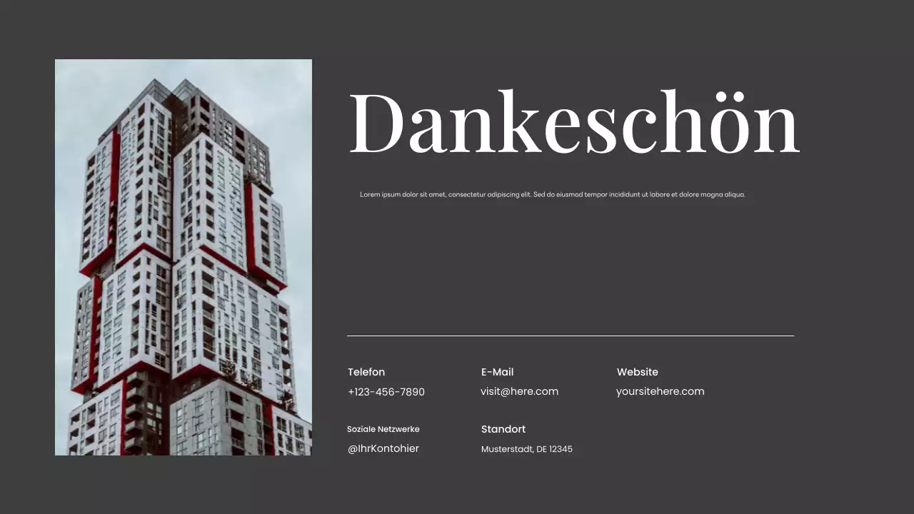 Schwarzes Portfolio moderner Architektur