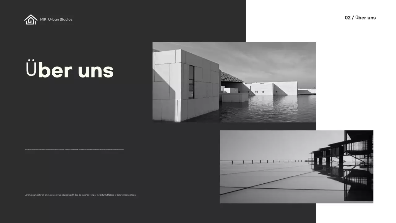 Grünes, minimalistisches Architektur-Portfolio