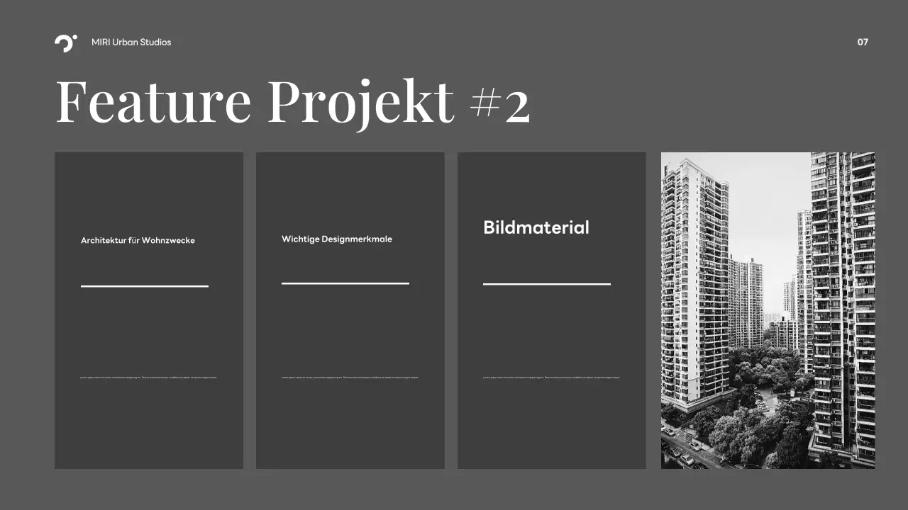 Schwarzes Portfolio moderner Architektur