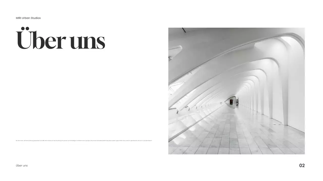 Blaue Moderne Architektur Portfolio