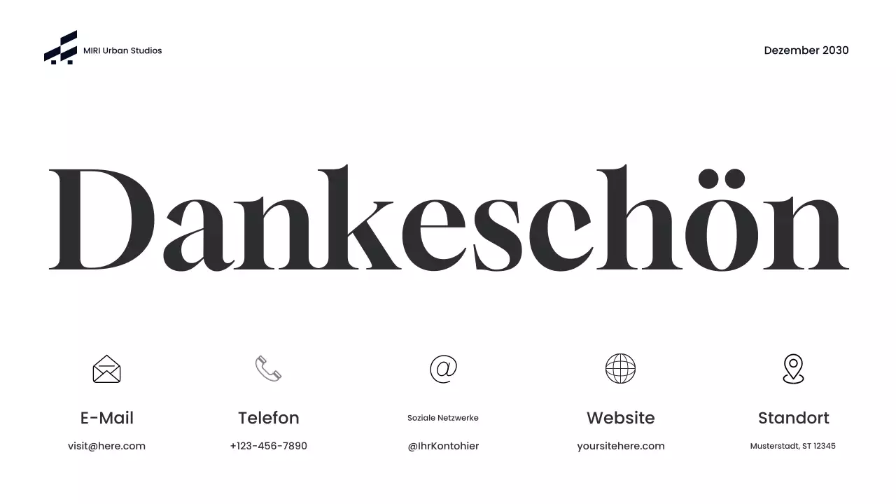 Blaue Moderne Architektur Portfolio