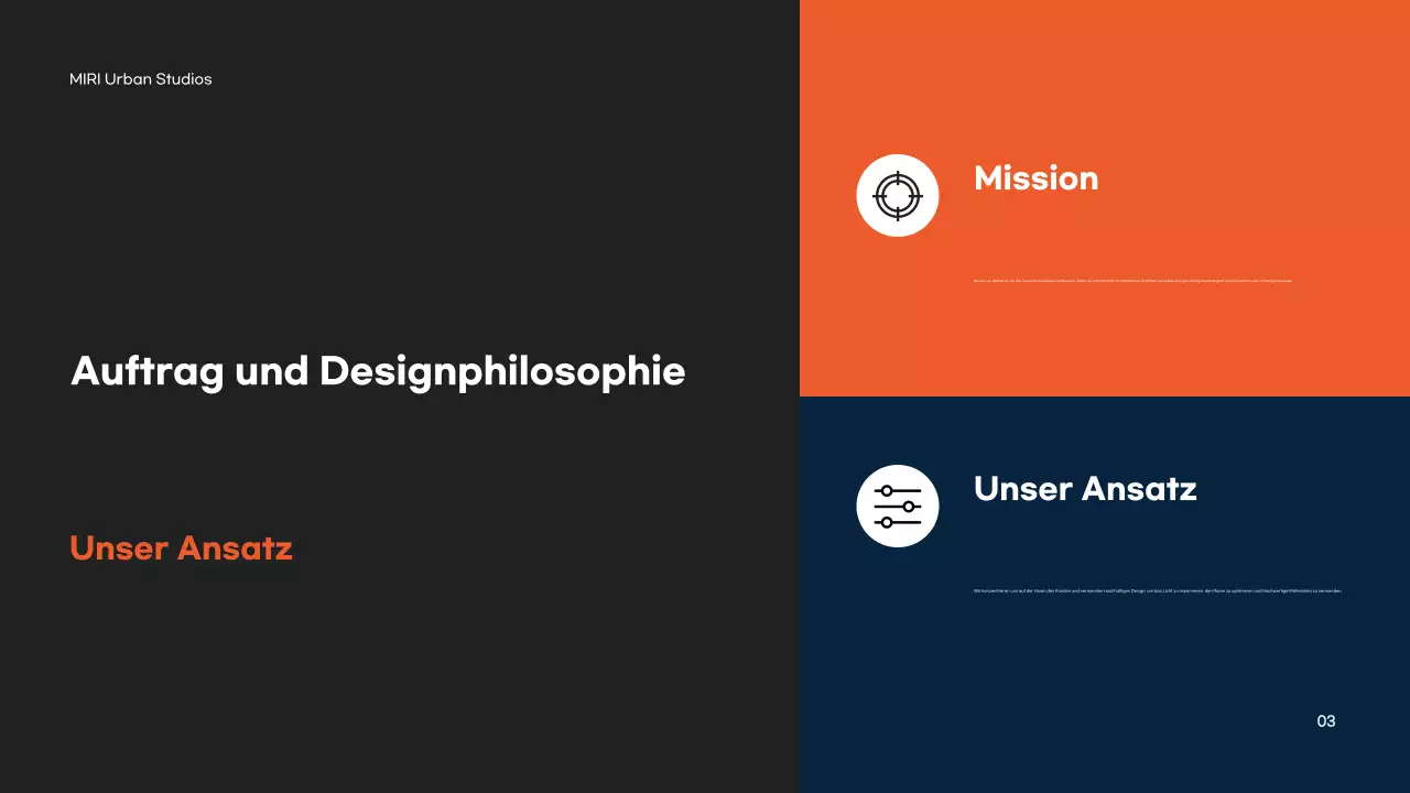 Orange Modernes Architektur-Portfolio