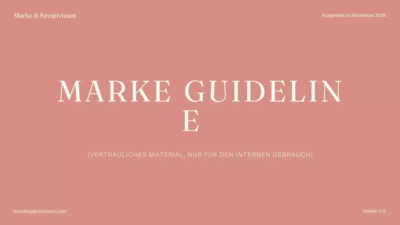 Pink Minimal Brand Guideline Dokument