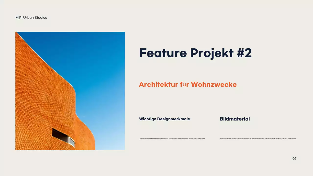 Orange Modernes Architektur-Portfolio