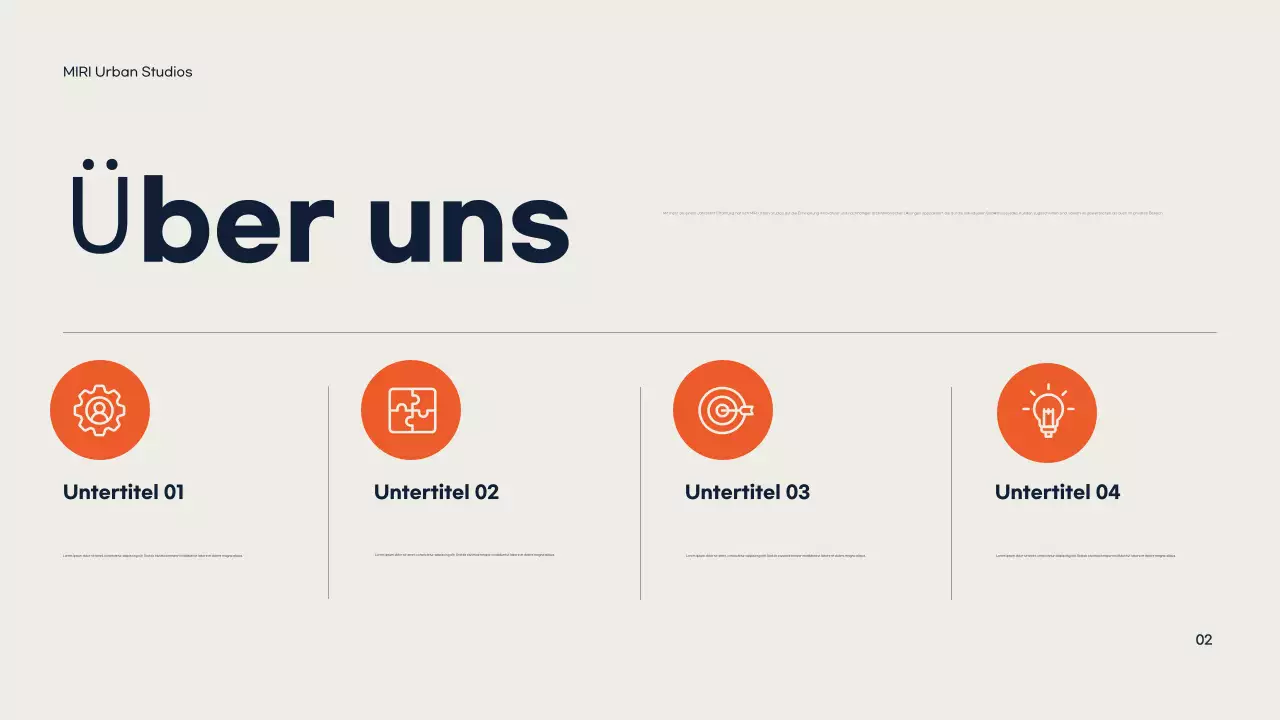 Orange Modernes Architektur-Portfolio