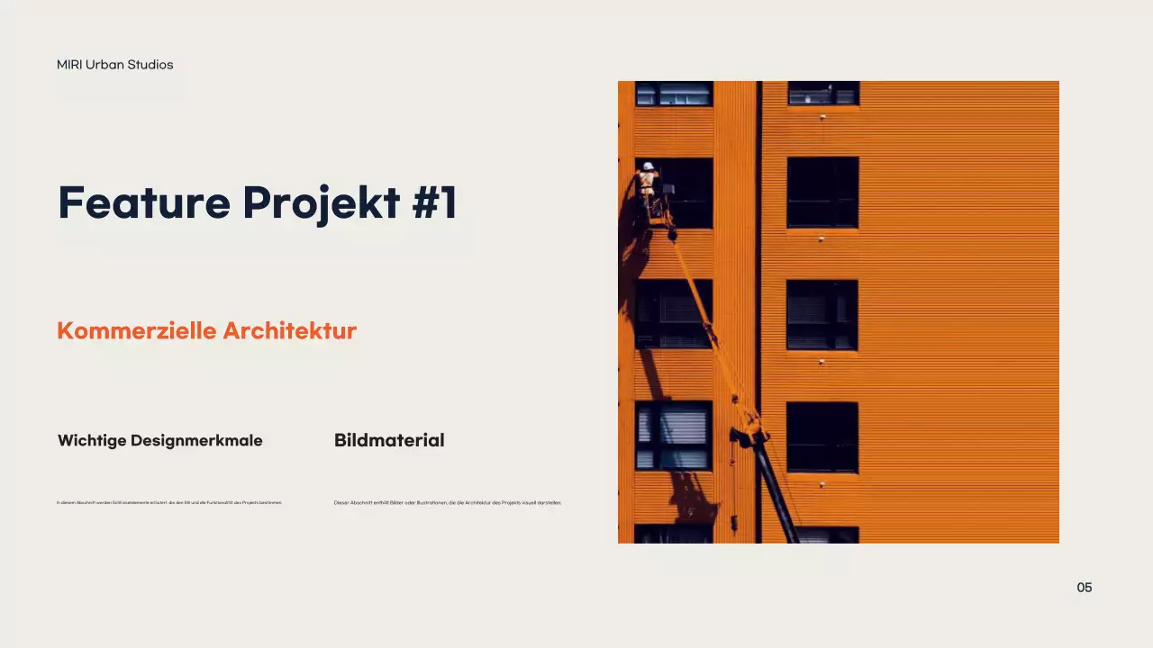 Orange Modernes Architektur-Portfolio