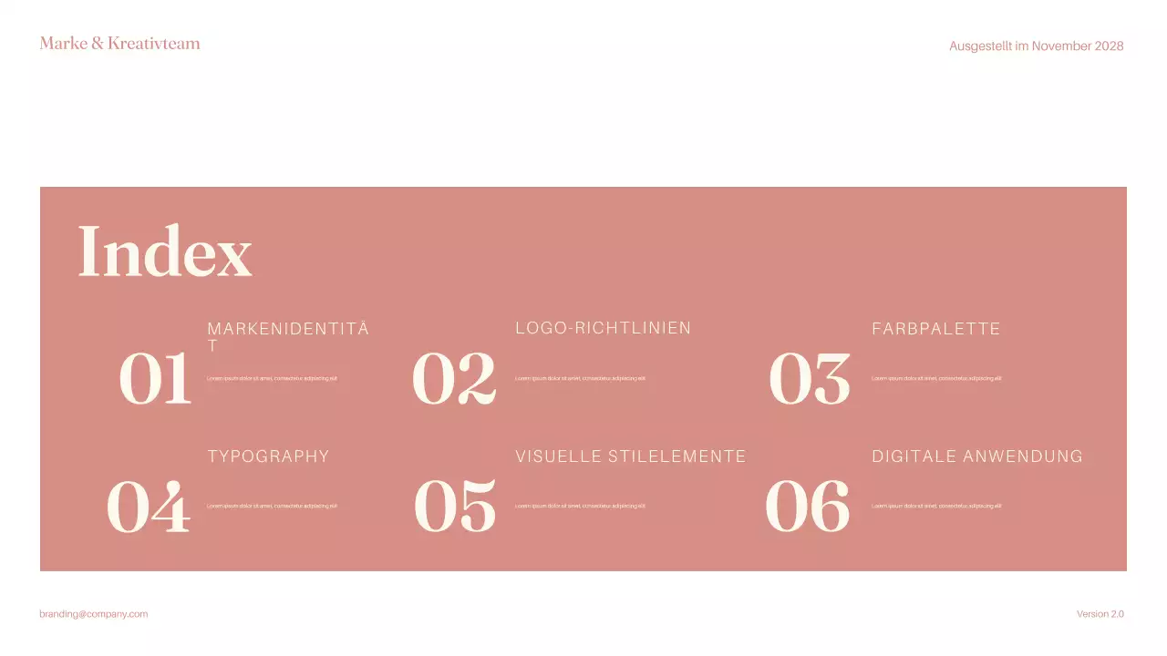 Pink Minimal Brand Guideline Dokument