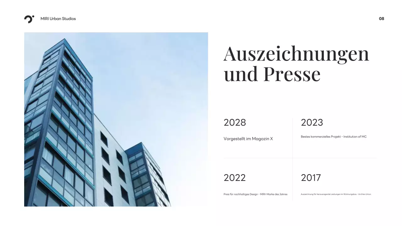 Schwarzes Portfolio moderner Architektur