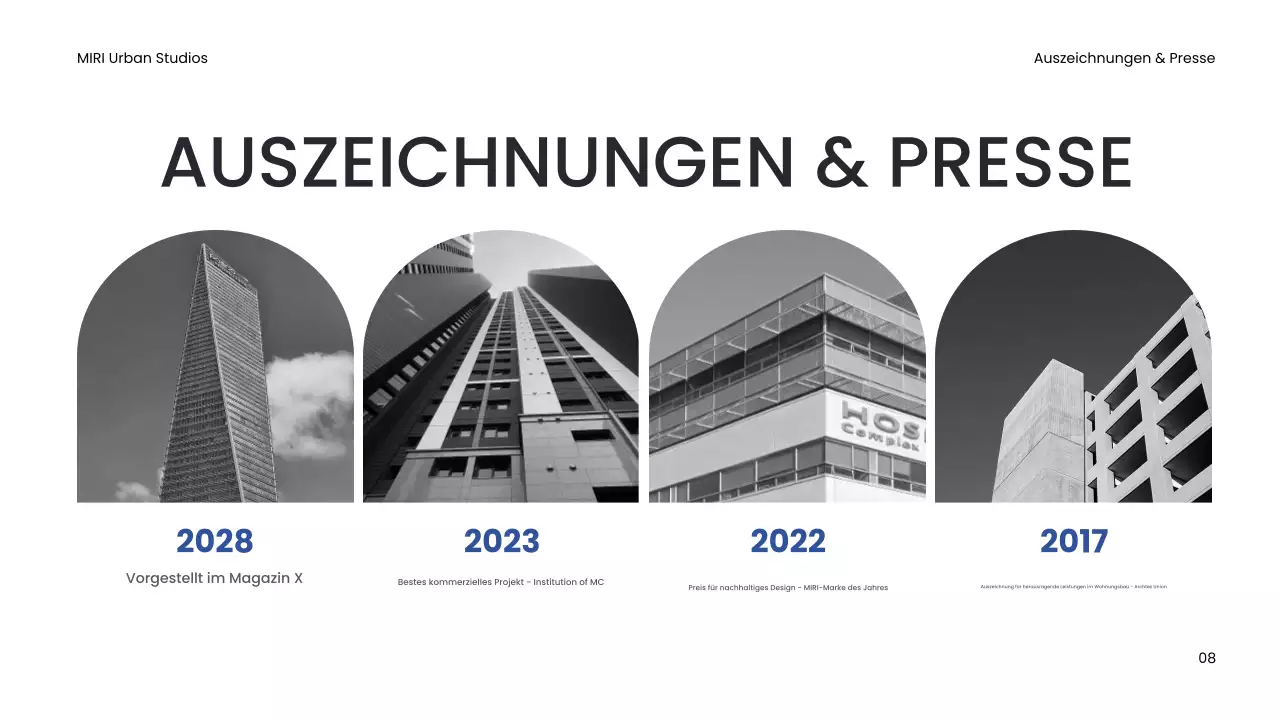 Schwarzes Portfolio moderner Architektur