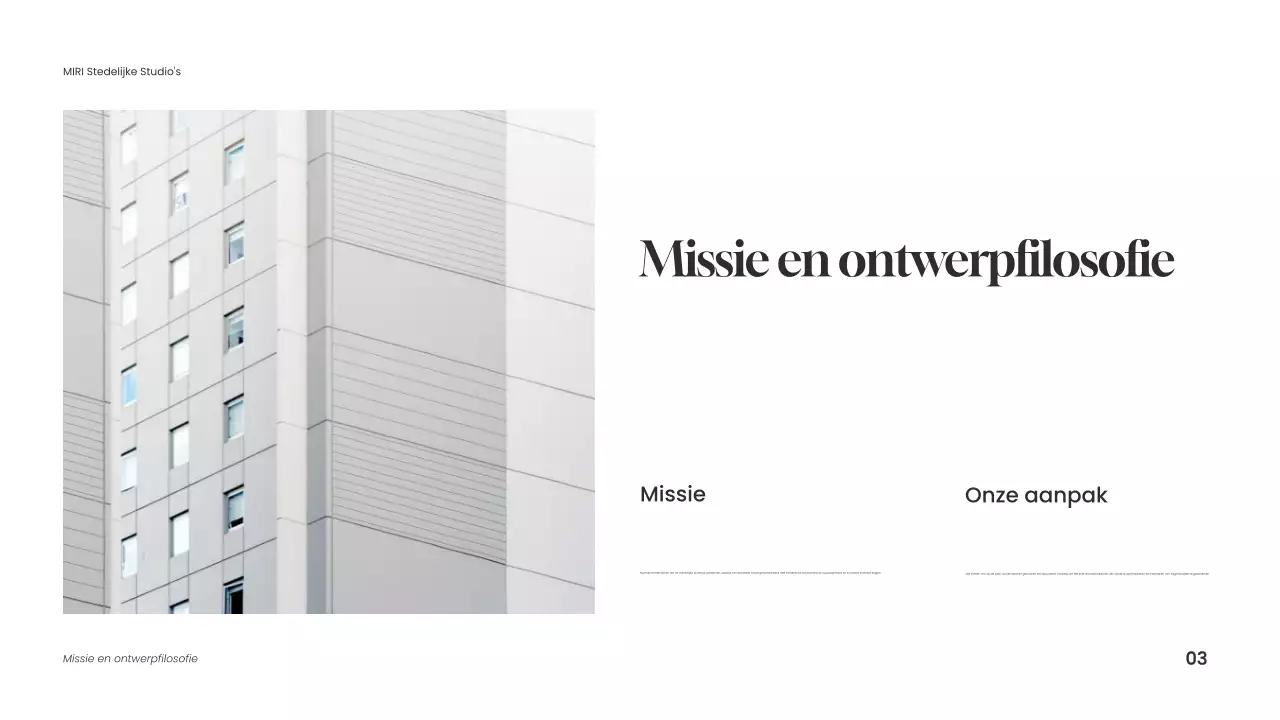 Blauw Modern Architectuurportfolio