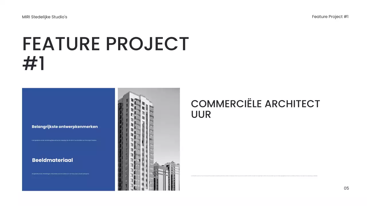 Portfolio moderne architectuur zwart