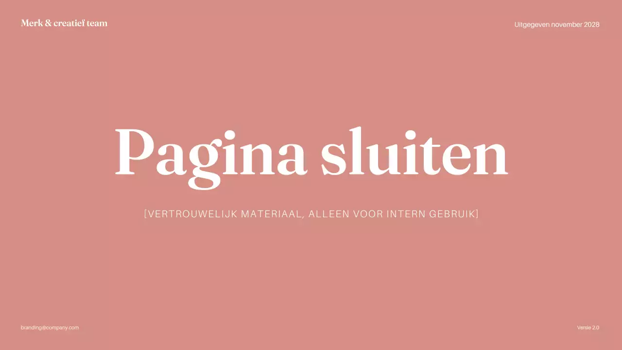 Roze minimalistische merkrichtlijn