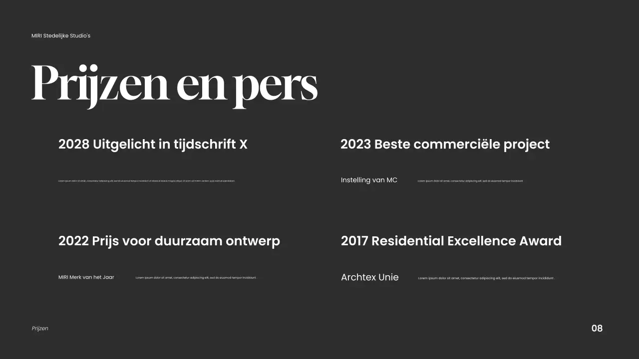 Blauw Modern Architectuurportfolio