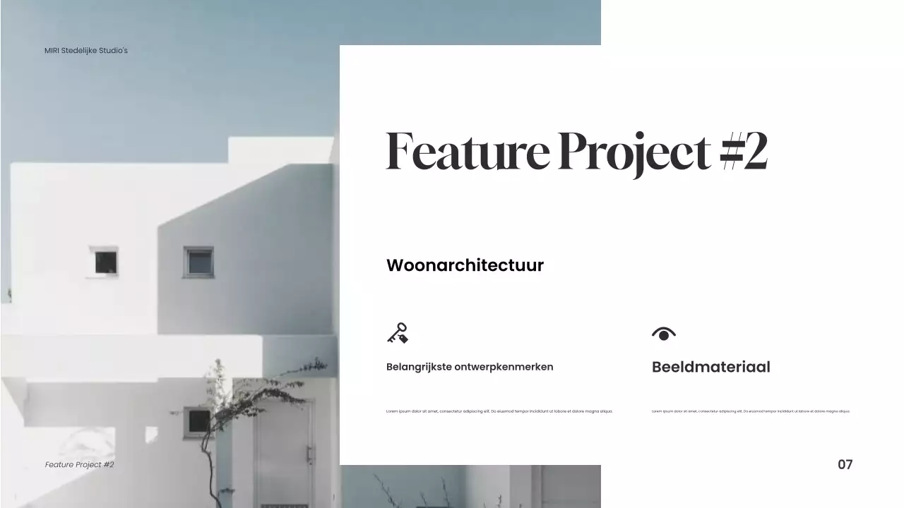 Blauw Modern Architectuurportfolio