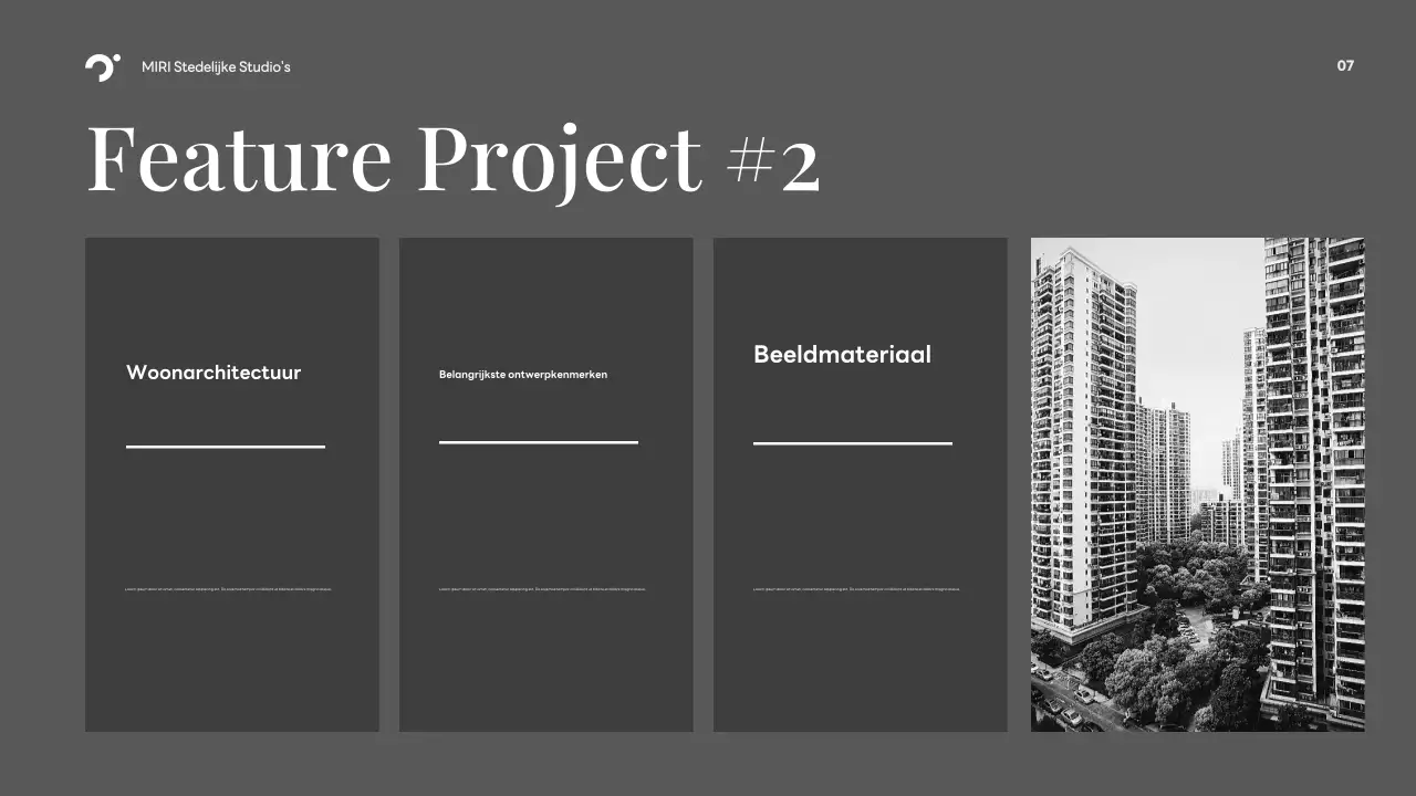 Portfolio moderne architectuur zwart