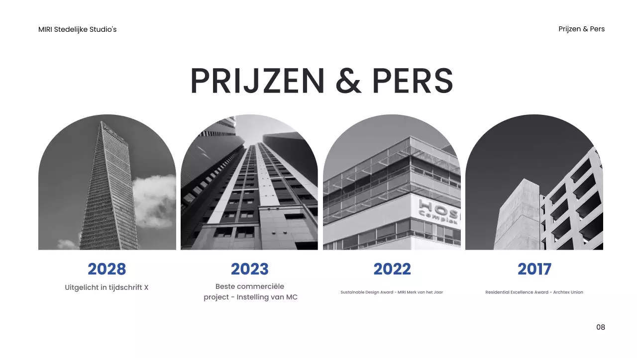 Portfolio moderne architectuur zwart