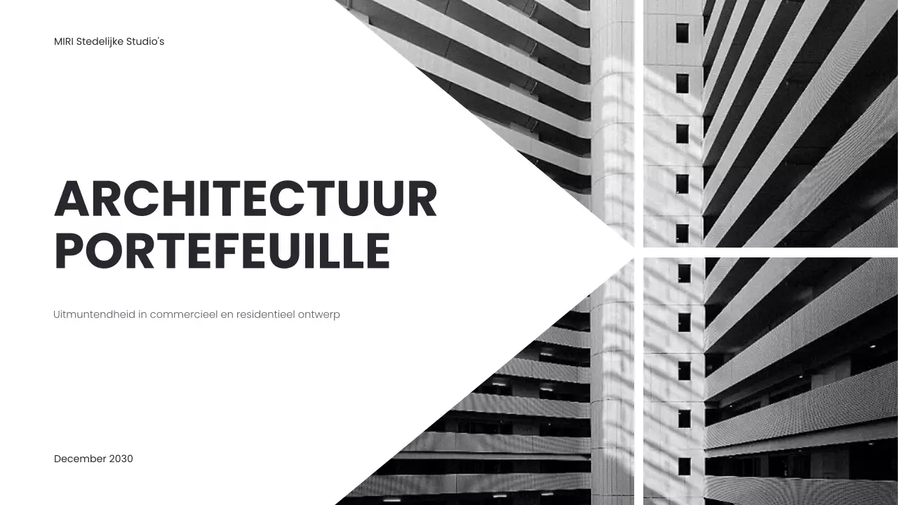 Portfolio moderne architectuur zwart
