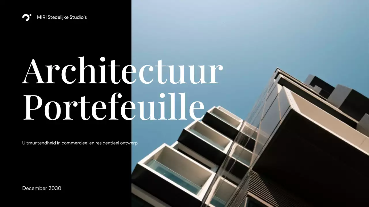 Portfolio moderne architectuur zwart