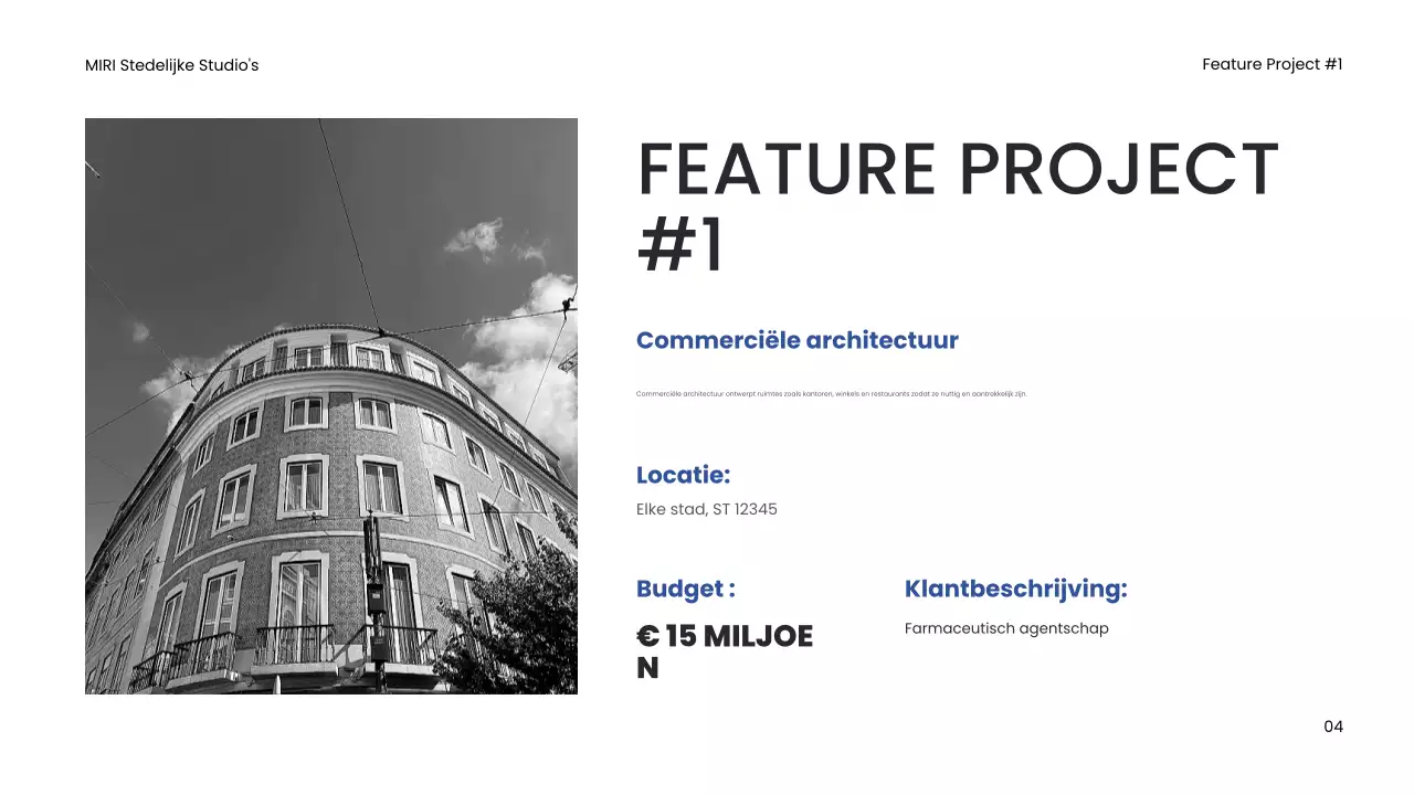 Portfolio moderne architectuur zwart