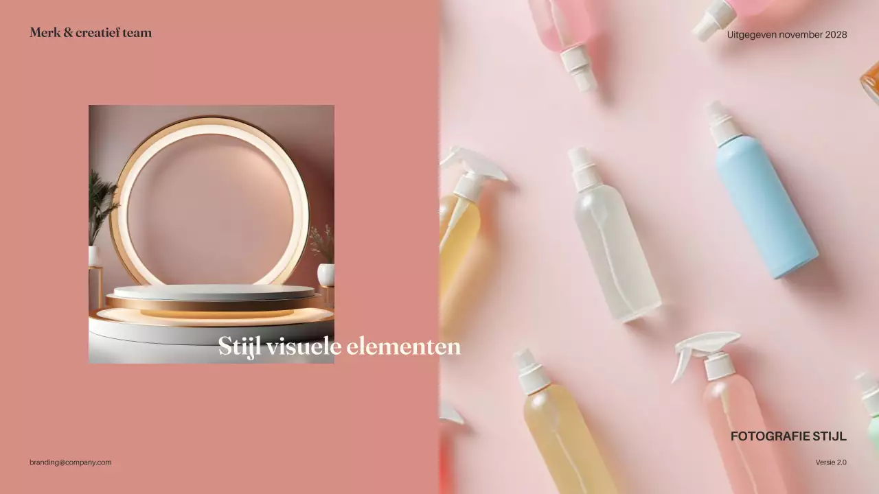 Roze minimalistische merkrichtlijn