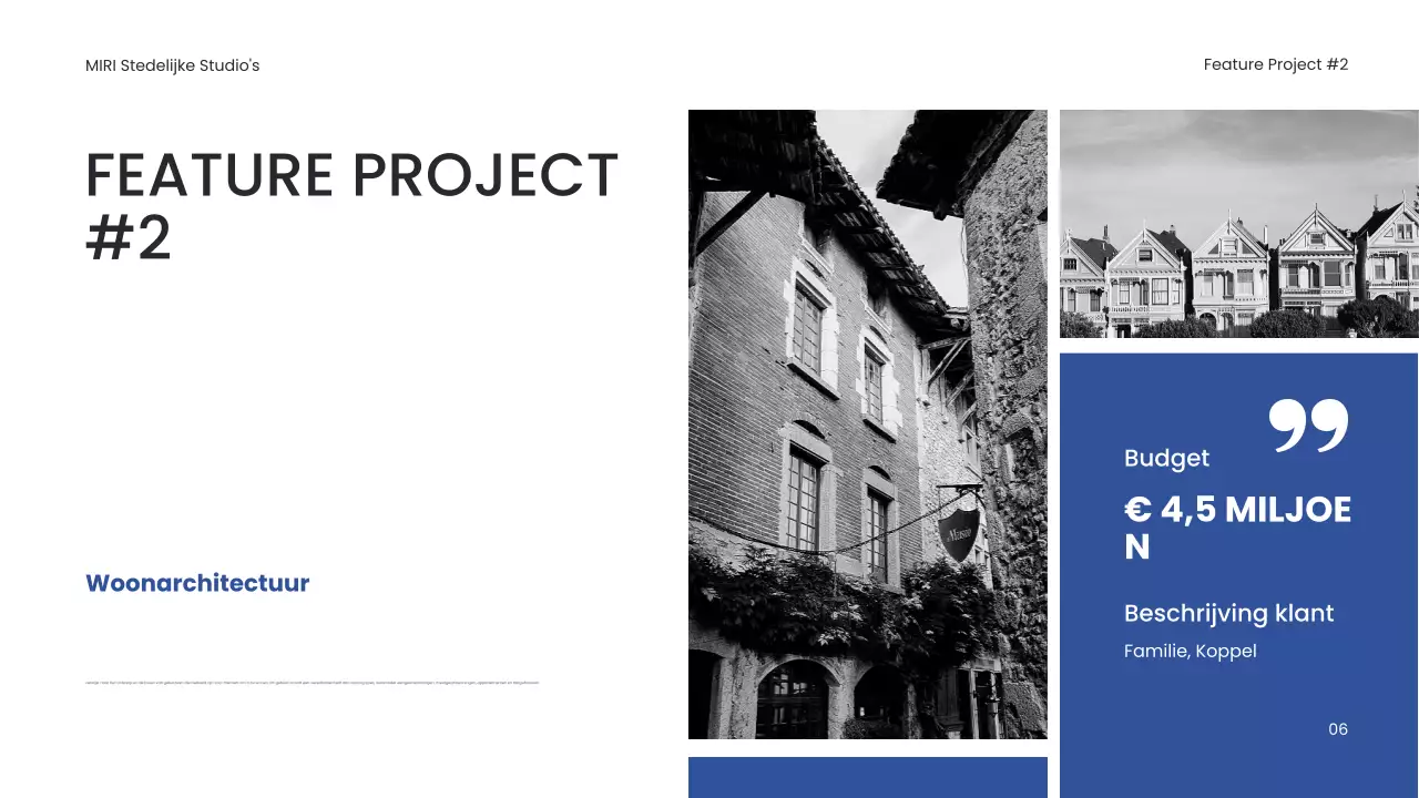 Portfolio moderne architectuur zwart