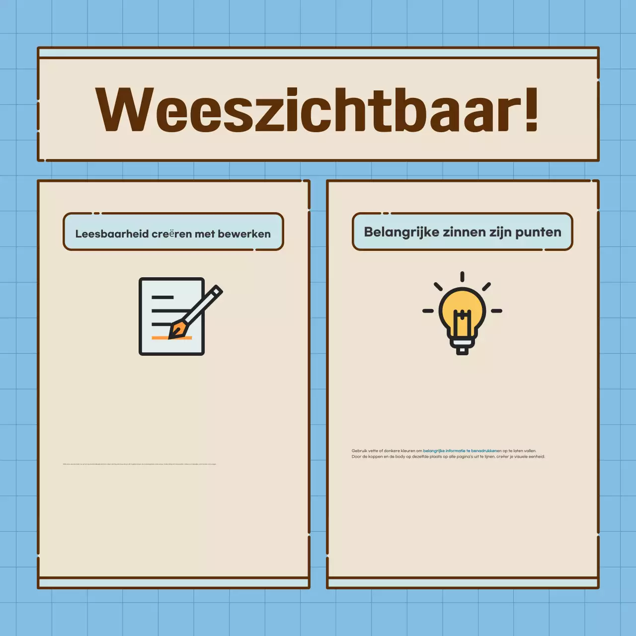 Schone, tekstgerichte kaarten in blauwNieuwsoverzicht