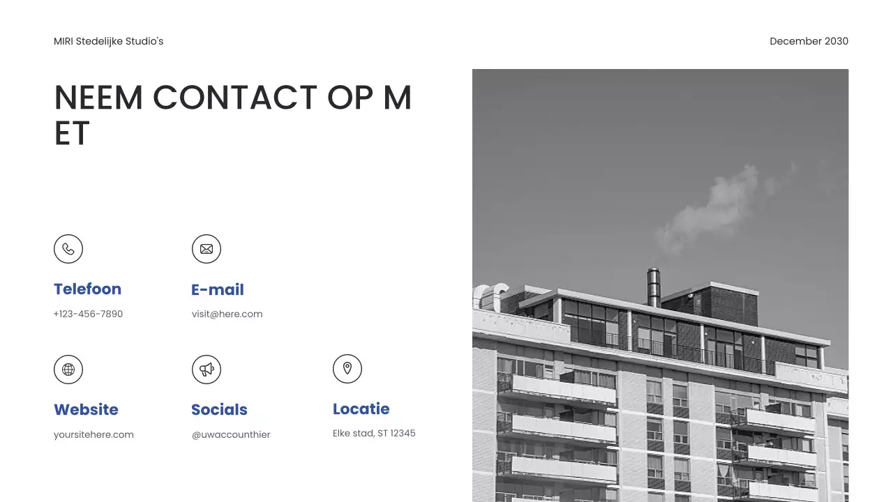 Portfolio moderne architectuur zwart