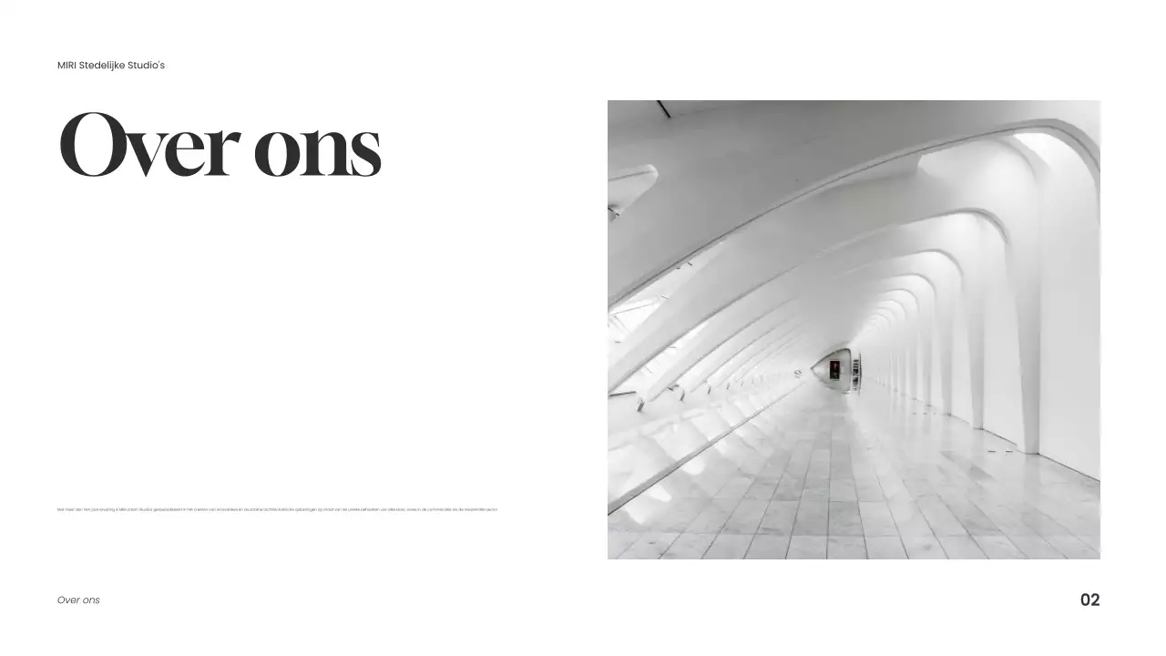 Blauw Modern Architectuurportfolio