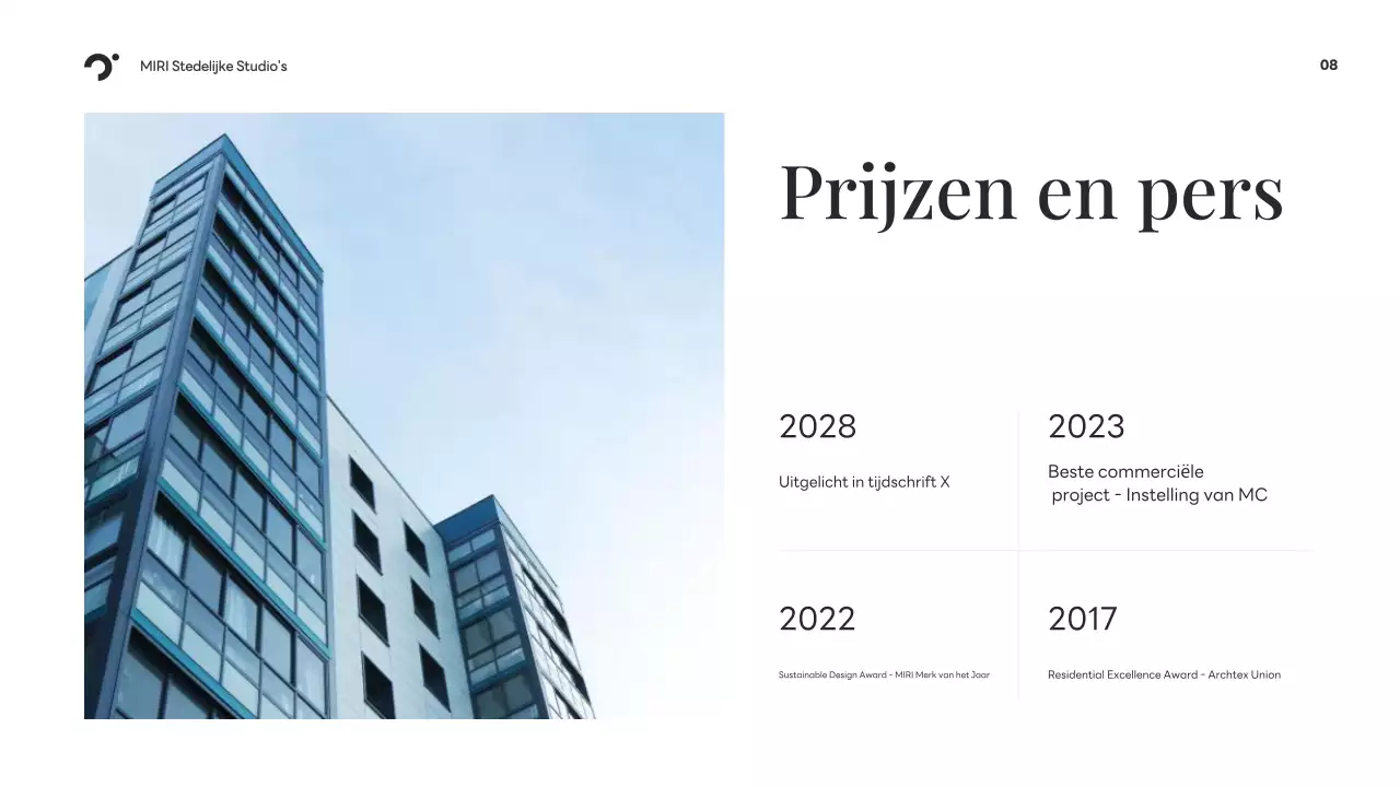Portfolio moderne architectuur zwart