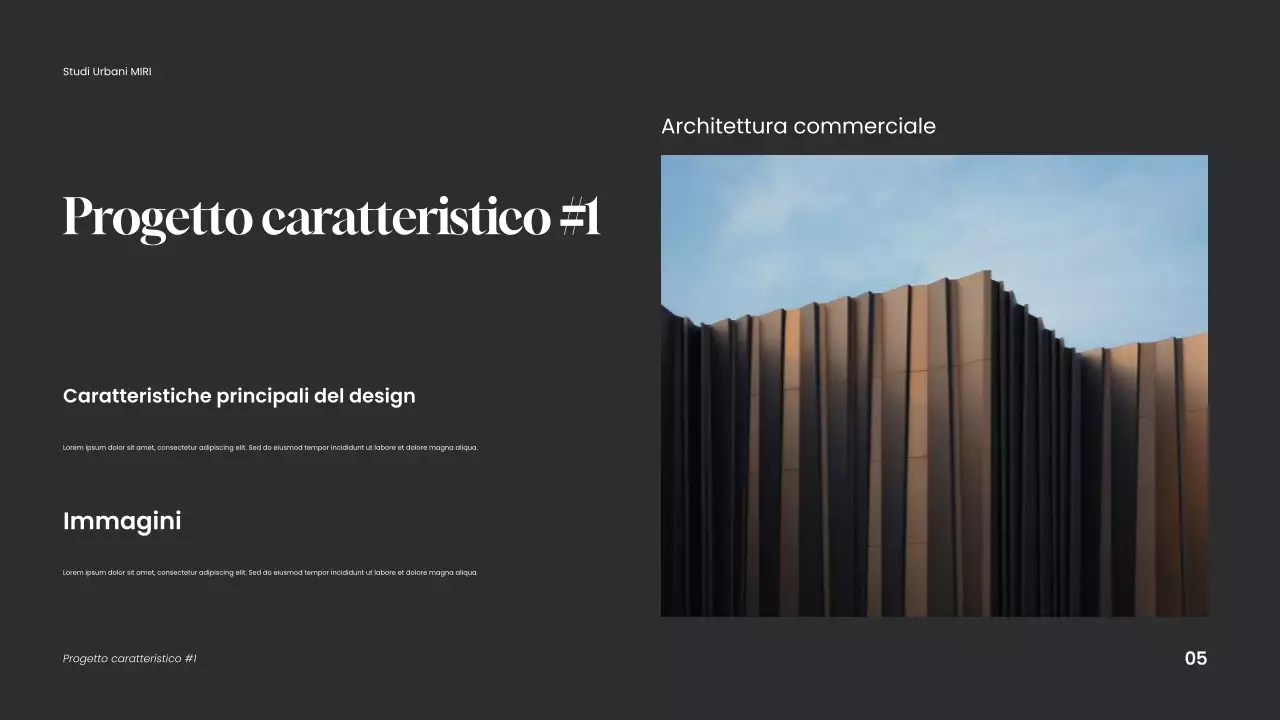 Portafoglio di architettura moderna blu
