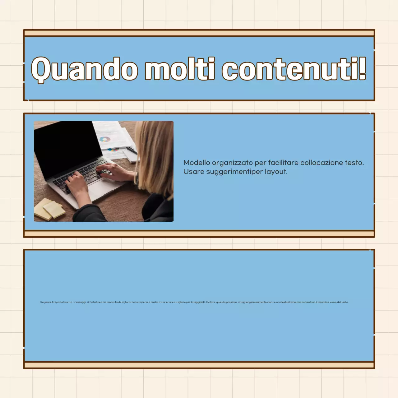 Carte pulite e incentrate sul testo in bluRundup di notizie
