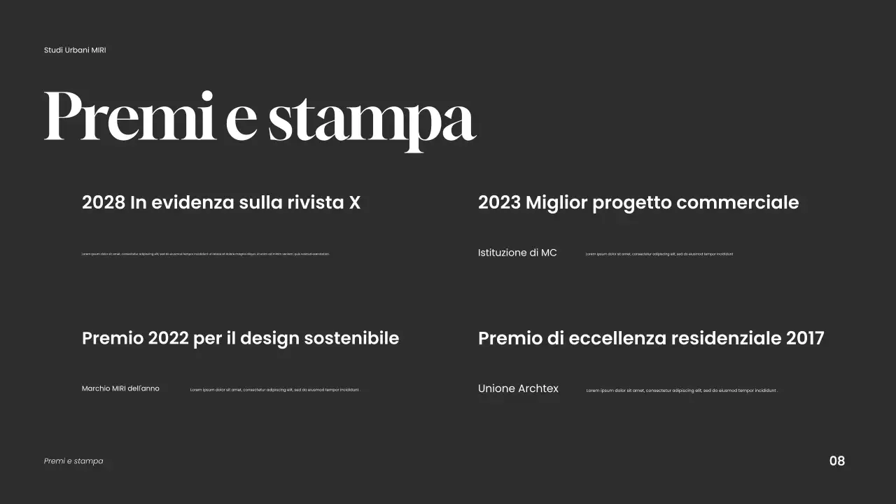 Portafoglio di architettura moderna blu